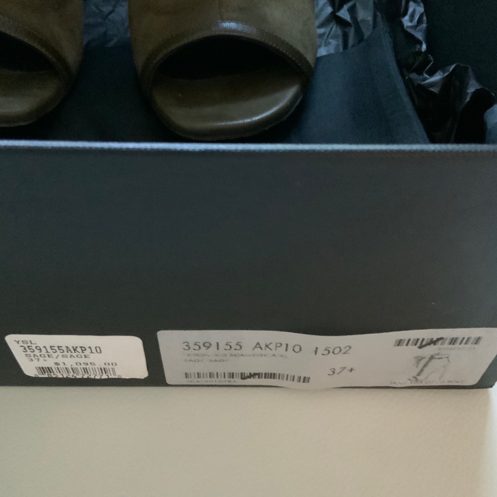 SAINT LAURENT KID SCAMOSCIATO LACE UP BOOTIES - Picture 5 of 7